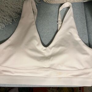 Fabletics Cream Intimates Bra with Wide Straps